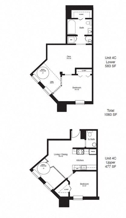 2 Bedrooms, 1 Bathroom
