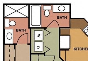 2 Bed 2 Bath B