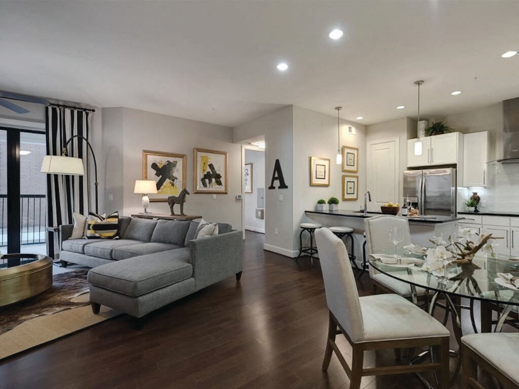 Living and dining at Ascent at City Centre