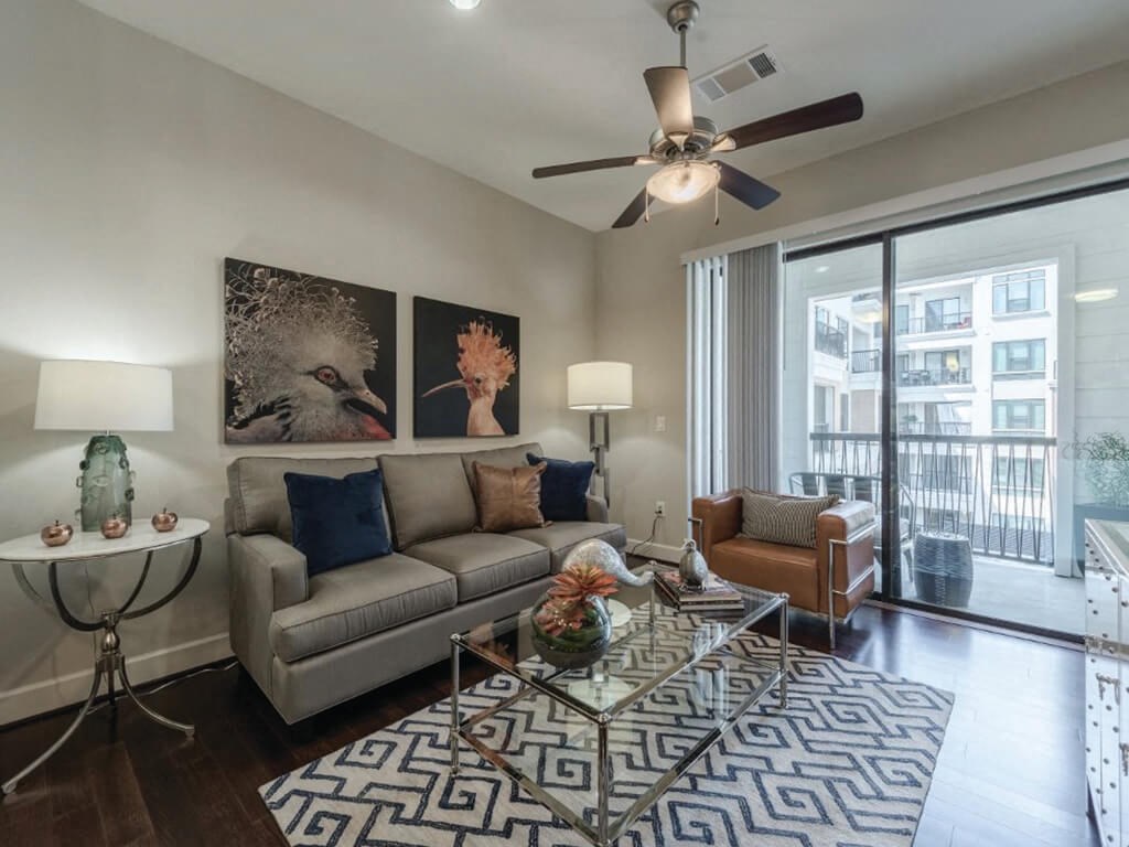 living room at Ascent at City Centre