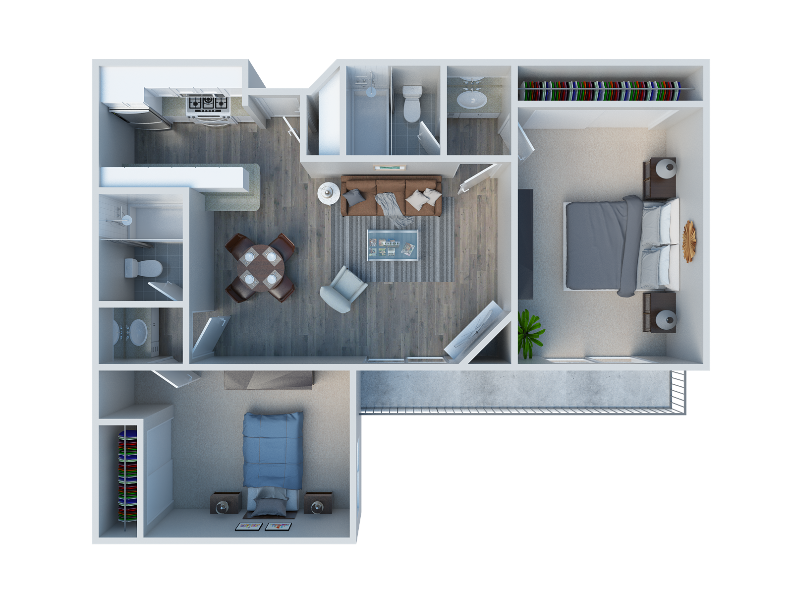 2 Bedroom/ 2 Bathroom Plan C 2 Bedroom/ 2 Bathroom Plan C