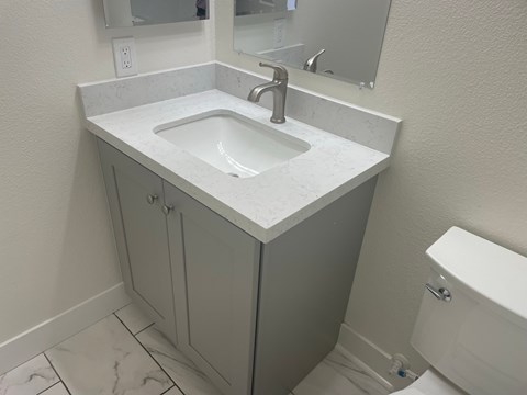 a small bathroom with a sink and a toilet