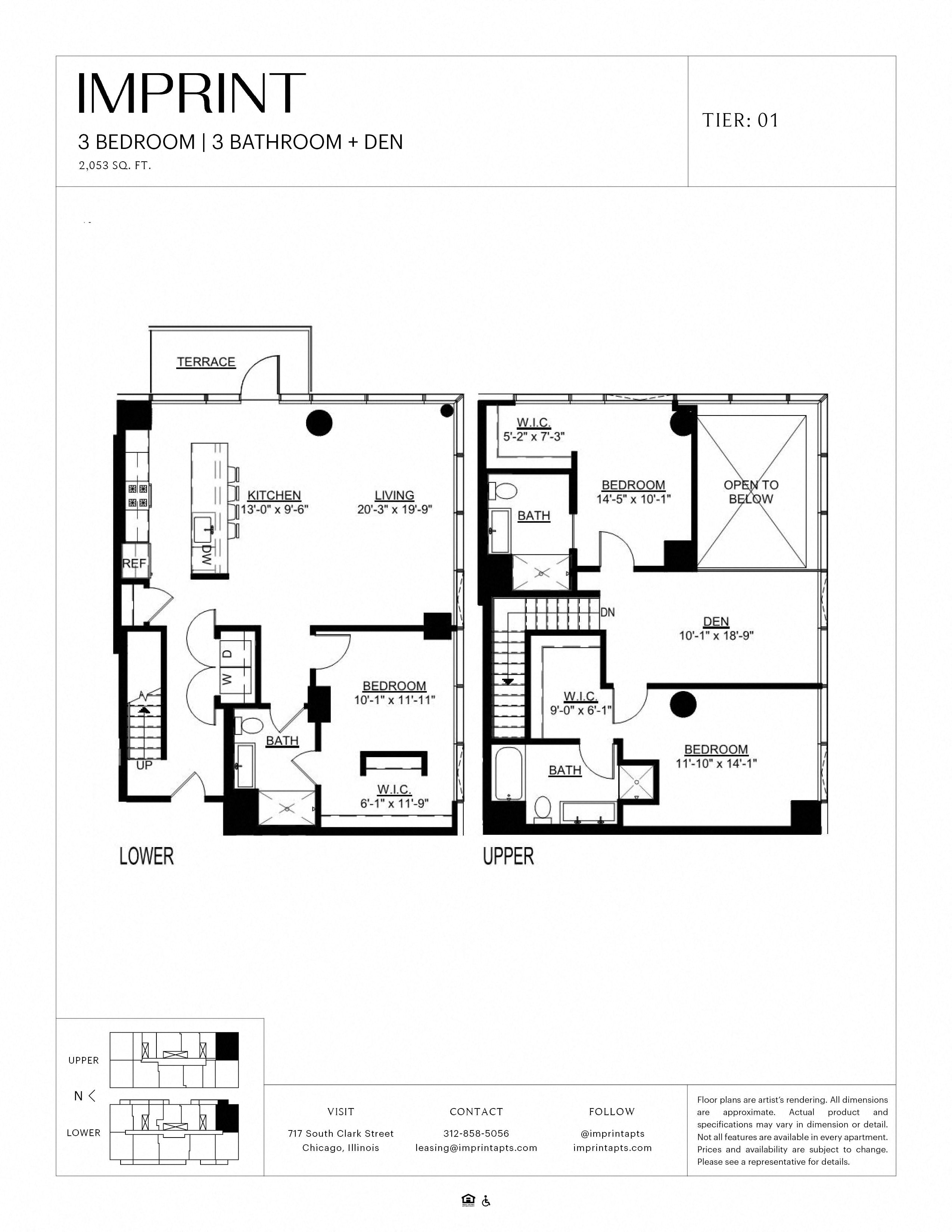 Three Bedroom Den C Duplex Terrace