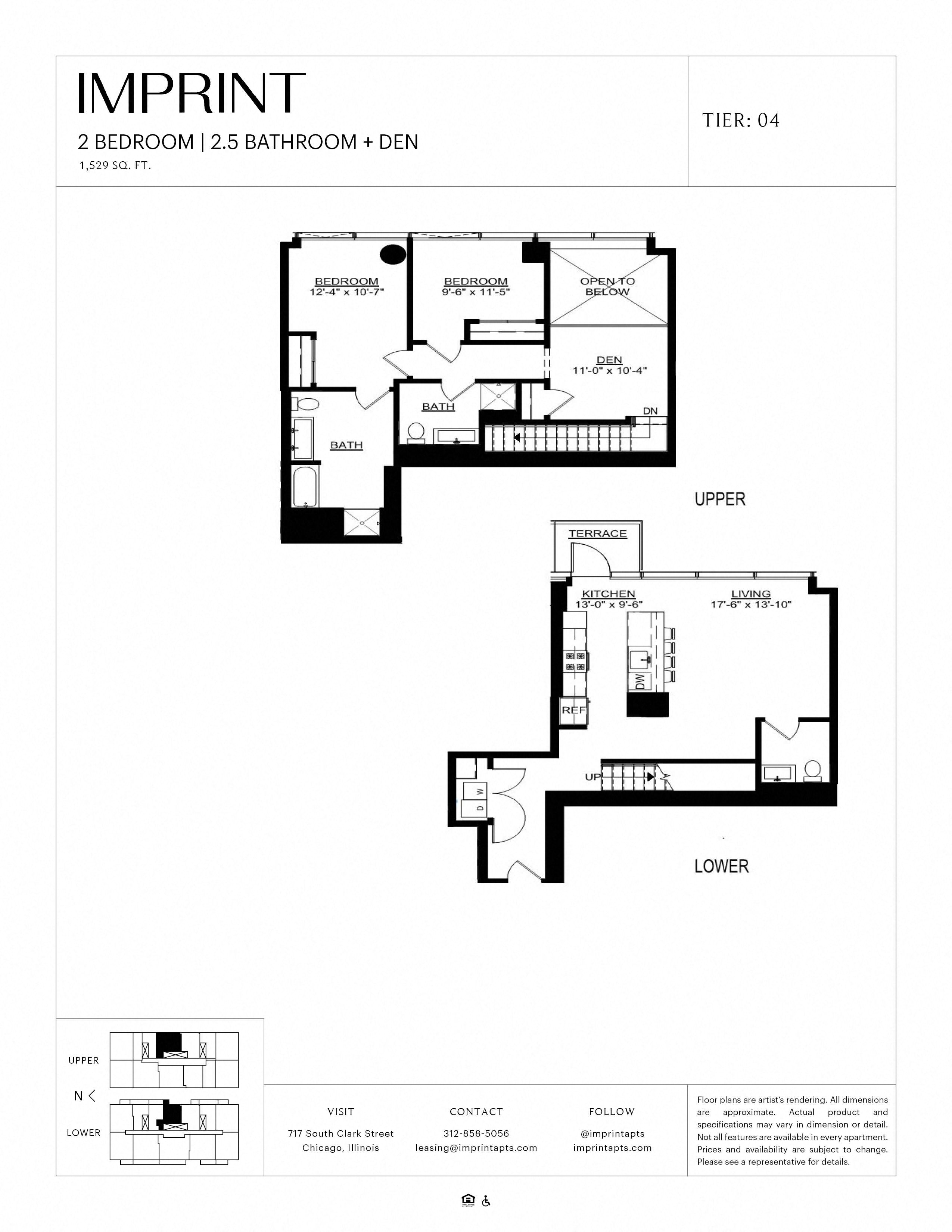 Two Bedroom Den B Duplex Terrace