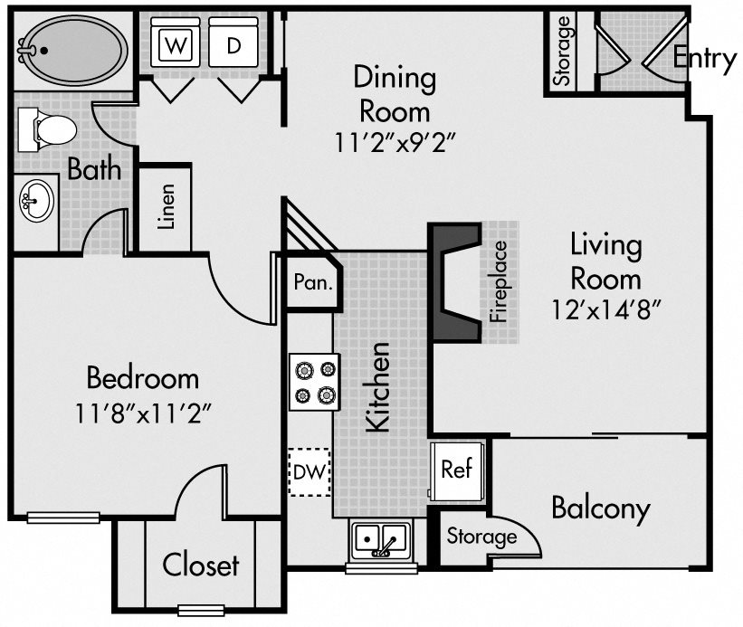 Floor Plans of Verandas at Timberglen in Dallas, TX