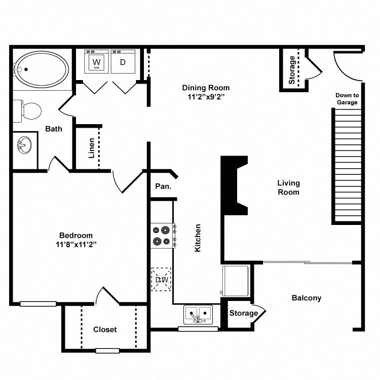Floor Plans of Verandas at Timberglen in Dallas, TX