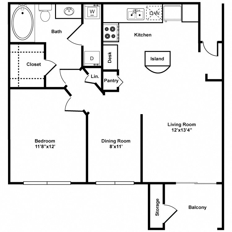 Floor Plans of Verandas at Timberglen in Dallas, TX