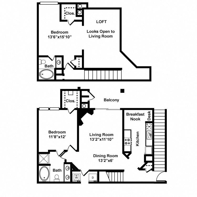 Floor Plans of Verandas at Timberglen in Dallas, TX