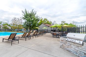 Poolside Grilling Stations at Woodbridge Apartments, Louisville, 40242