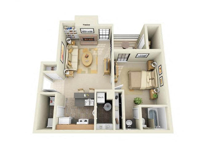 One Bedroom A1