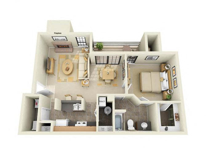 One Bedroom A2