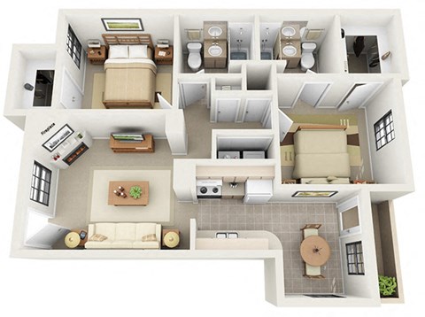 2 bedroom apartment for rent Santa Fe