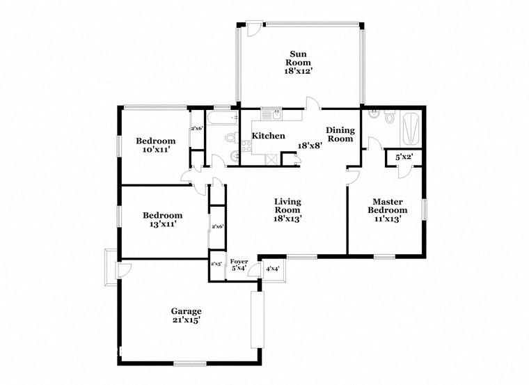 a floor plan of a house with two floors and a garage