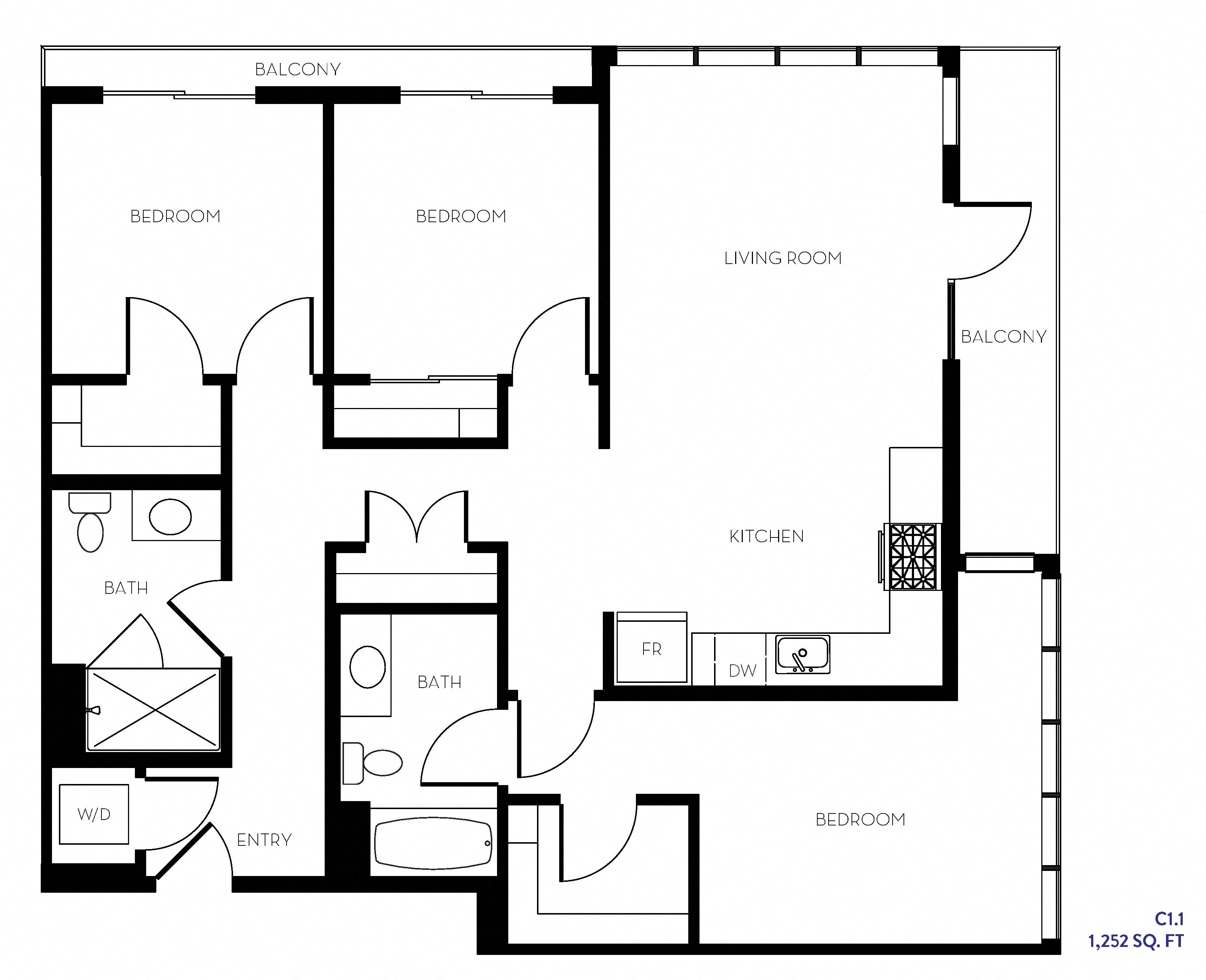 1301 16th Street Studio-3 Beds Apartment for Rent - Photo Gallery 44