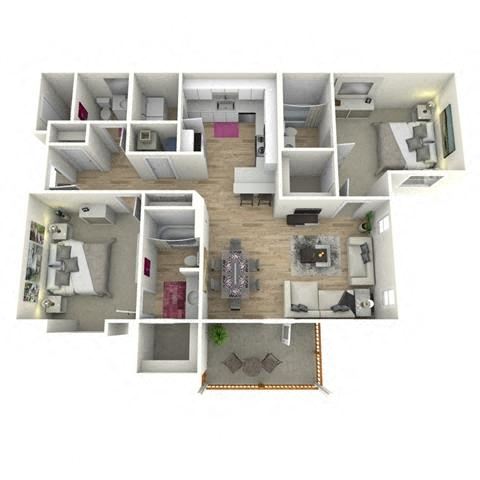 The Barnes FloorPlan The Barnes FloorPlan at Manchester Place, Lithia Springs, 30122