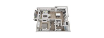 COBALT Floor Plan at Pointe at Lake Crabtree Apartments, North Carolina, 27560