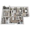 GARNET Floor Plan Garnet 3-bed, 2-bath floor plan layout at Point Lake at Crabtree