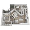 JUNIPER Floor Plan Juniper 2-bed, 2-bath floor plan layout at our apartments in Morrisville