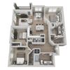 MERLOT Floor Plan Merlot 3-bed, 2-bath floor plan layout at our Morrisville rentals