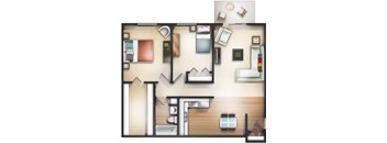 2 bed dlx patio 1 fl corner