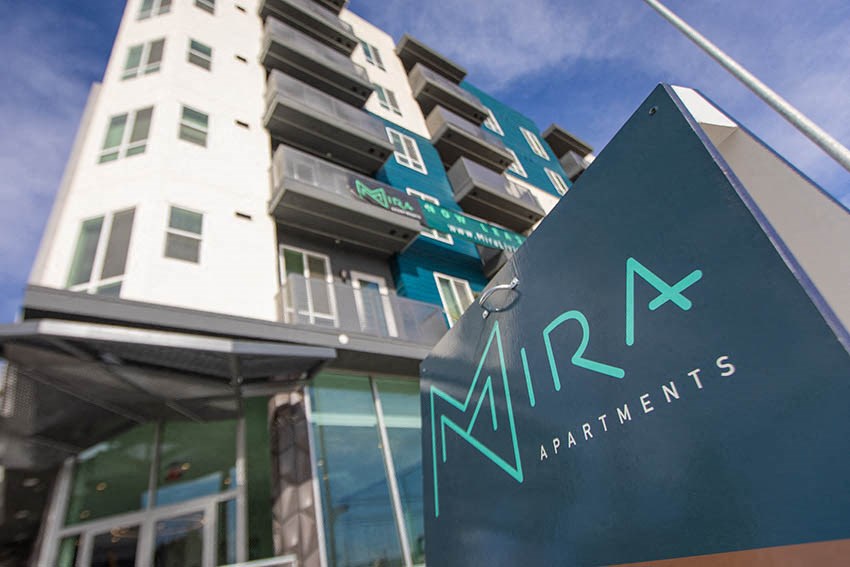 the building where the apartment is located