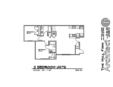 a floor plan of two bedroom units with a bathroom and a closet