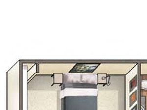 One bedroom floor plan l Vineyard Gardens in Santa Rosa Ca