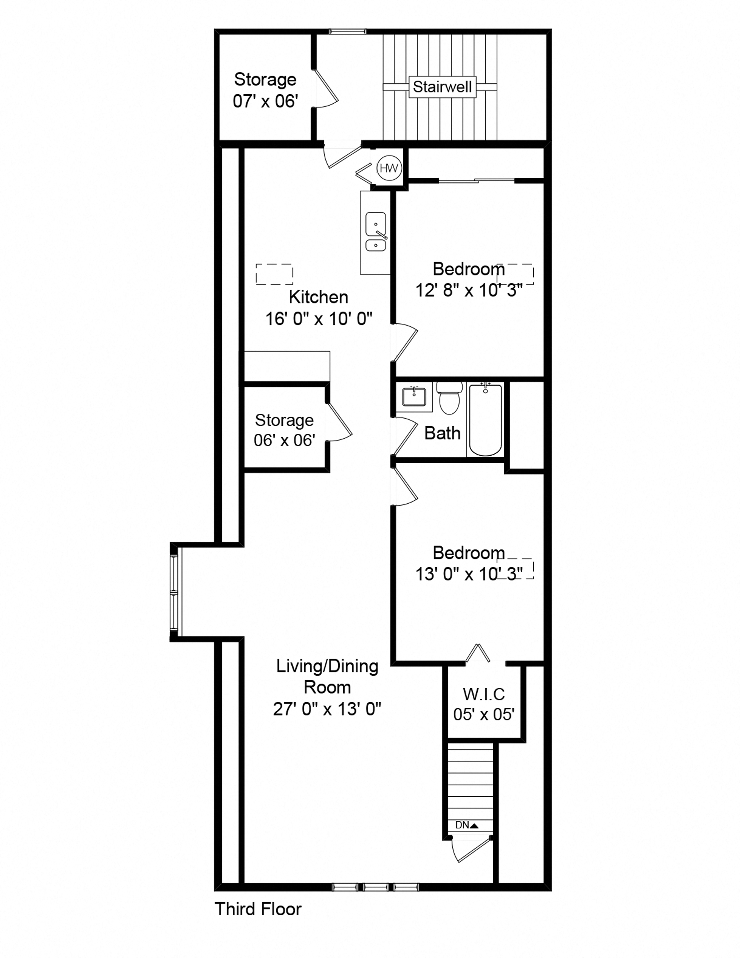 2 Bedroom - 1 Bathroom