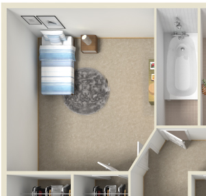 2 Bed / 1 Bath Garden