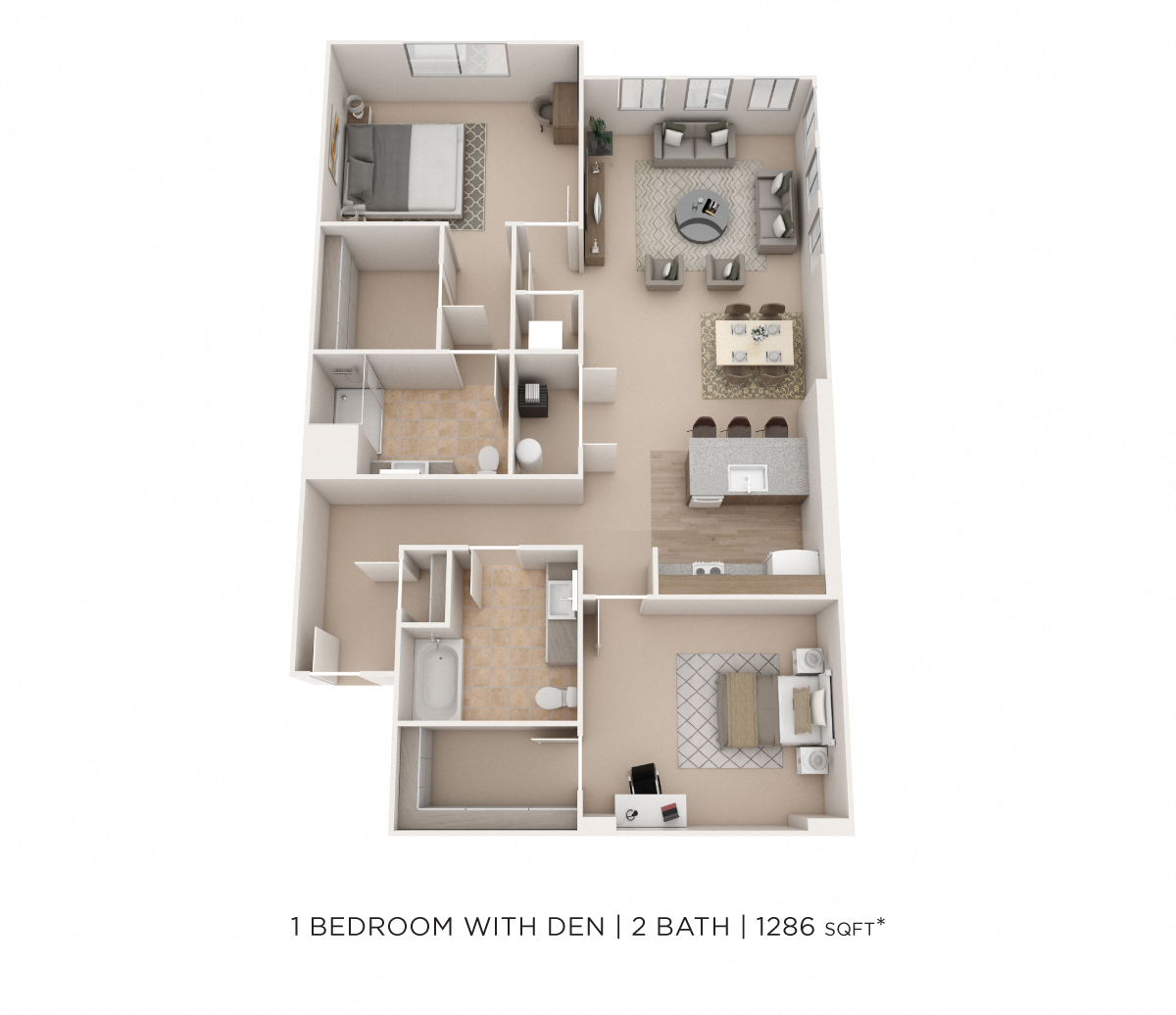 1Bed_With Den_2Bath_1286sqft