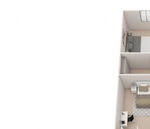 1 Bedroom, 2 Bath with Den