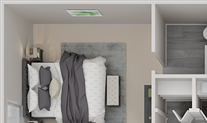 Two bedroom floor plan