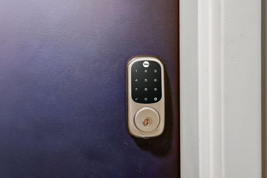 a door handle with a remote control on it
