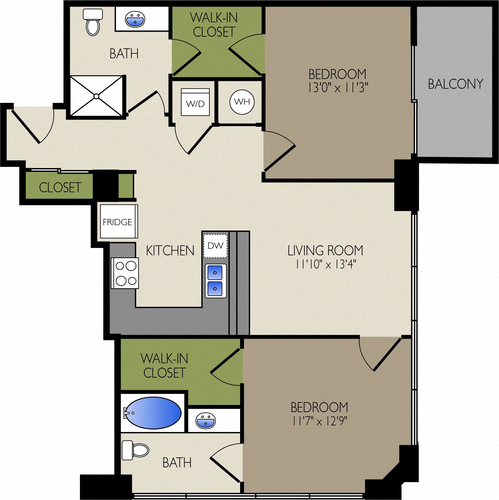 B1 988 sqft