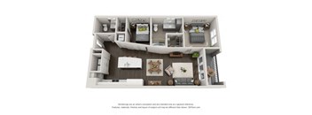 A6 Floor Plan at Marq on Main, Lisle, IL