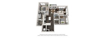 B4 Floor Plan at Marq on Main, Illinois