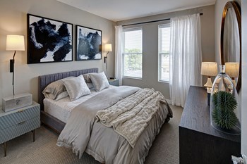 Well Appointed Bedroom Well Appointed Bedroom at Marq on Main, Lisle, IL - Photo Gallery 3