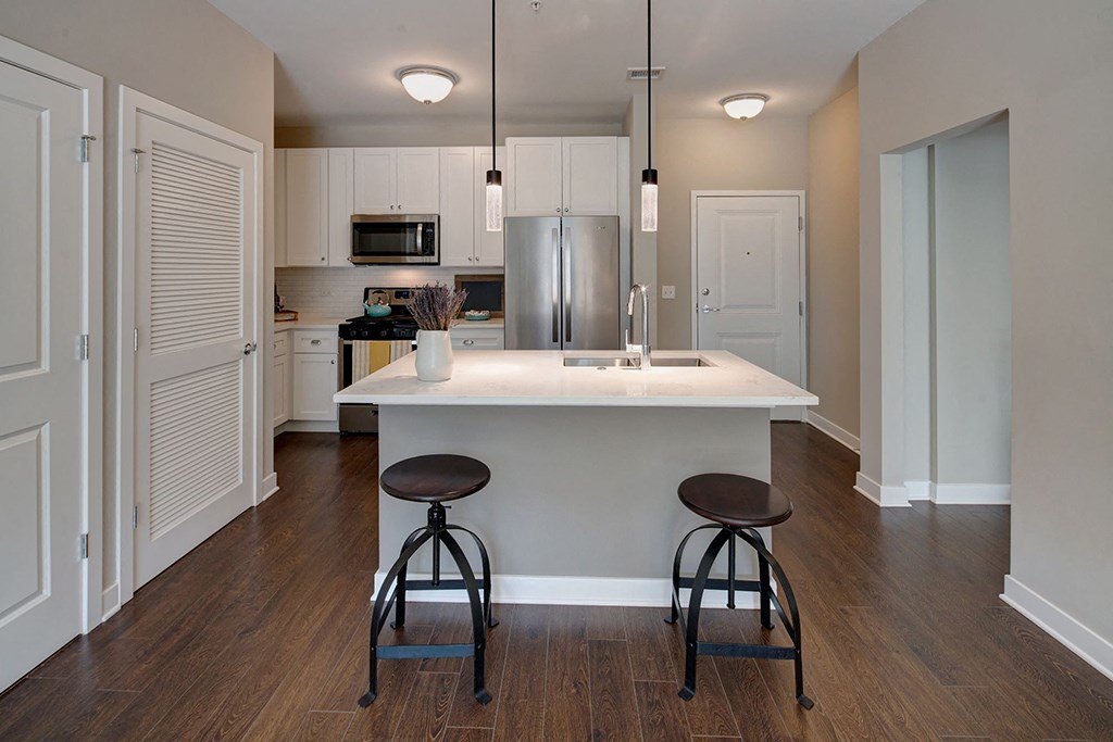 Modern Kitchen With Islands at Marq on Main, Lisle