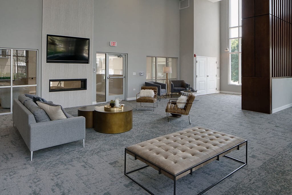 Clubroom With Smart Tv at Marq on Main, Lisle, IL