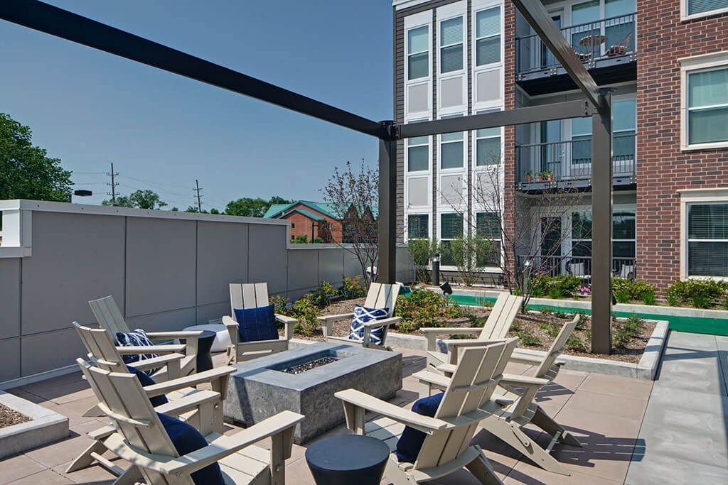 Outdoor Fire Table at Marq on Main, Lisle, Illinois