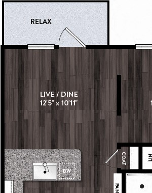 S1 Floor Plan S1 Floor Plan at North Creek Apartments, Hutto