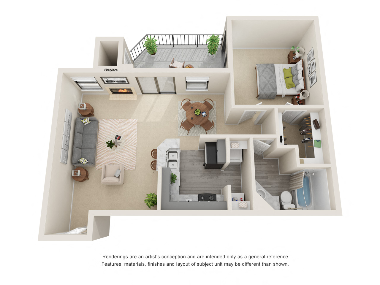 A2_Floor plan in apartments near houston tx