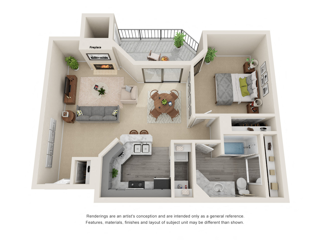 A3_Floor plan in apartments near houston tx