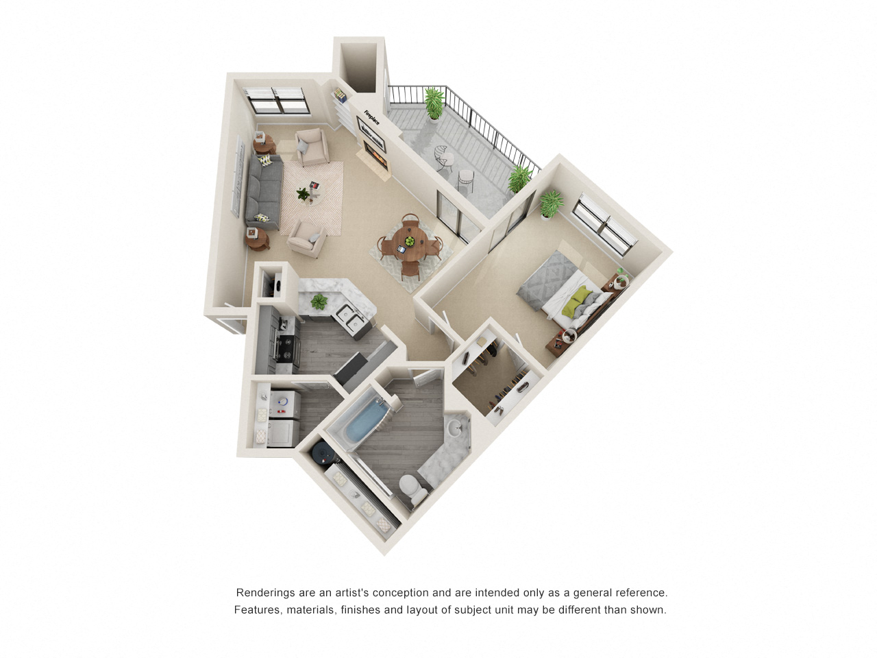 A6_Floor plan in apartments near houston tx