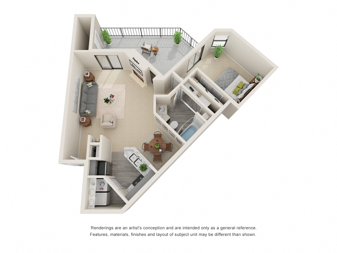 A7_Floor plan in apartments near houston tx