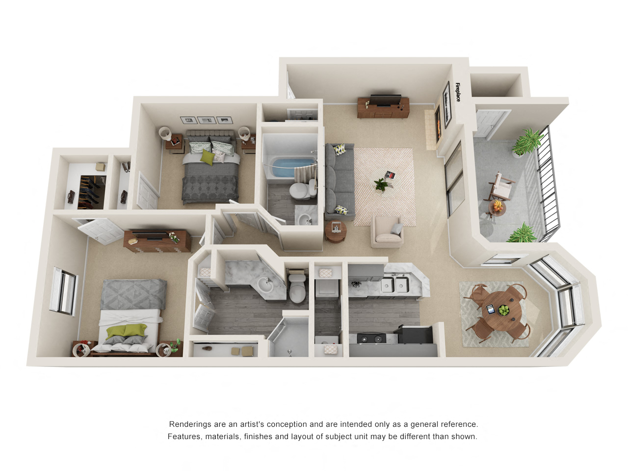 B2_Floor plan in apartments near houston tx