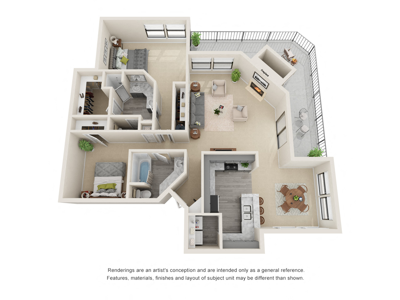 B6_Floor plan in apartments near houston tx