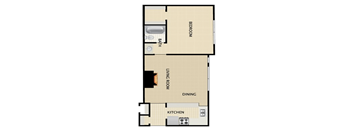 1 BEDROOM 1 BATH 562 sq. ft