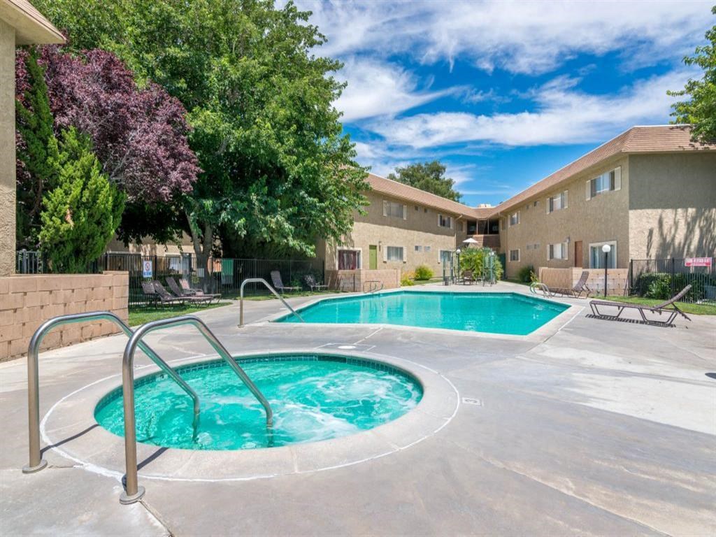 the swimming pool at our apartments