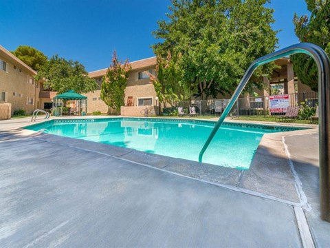 the swimming pool at the apartments for rent